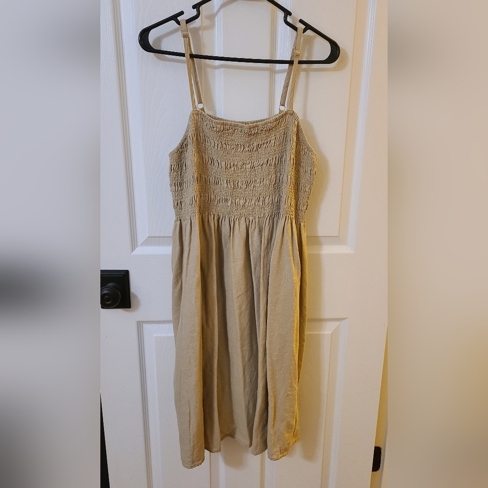 Tan Sleeveless Dress XL